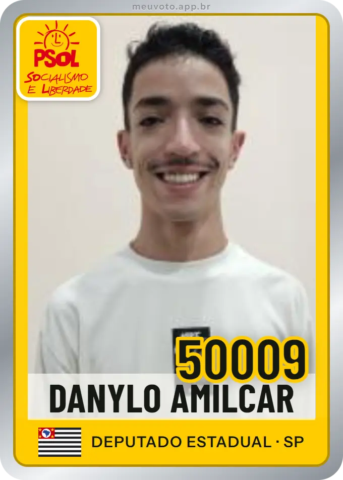 Carta de Danylo Amilcar, número 50009, PSOL