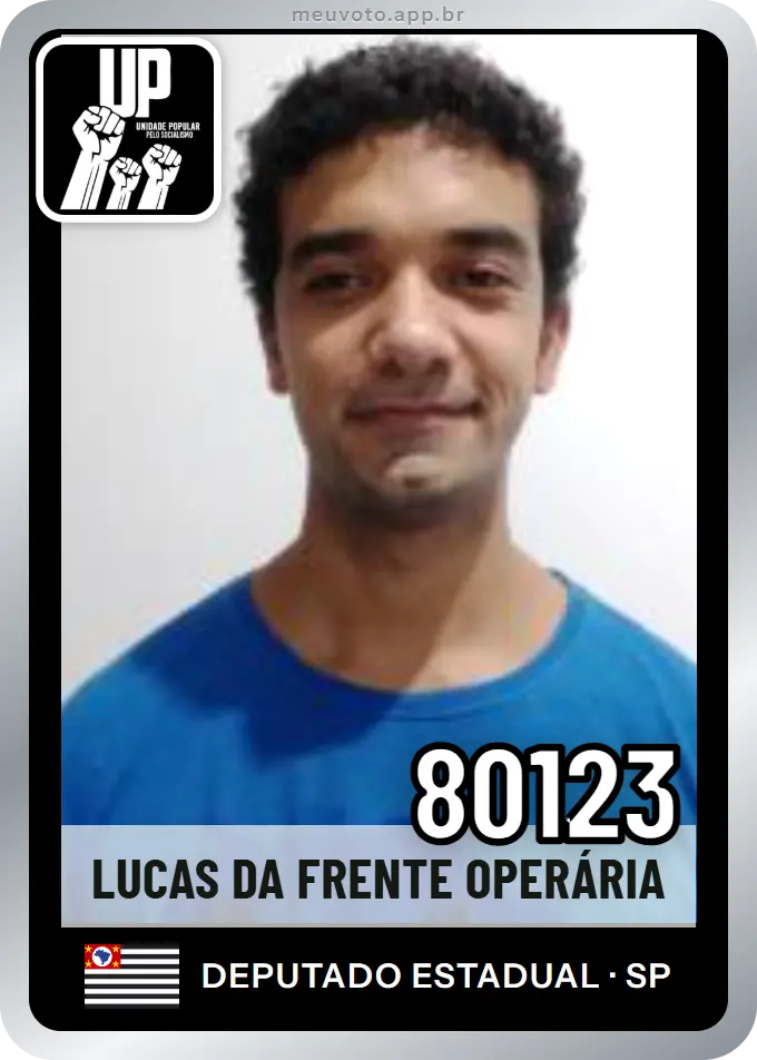 Carta de Lucas da Frente Operária, número 80123, UP