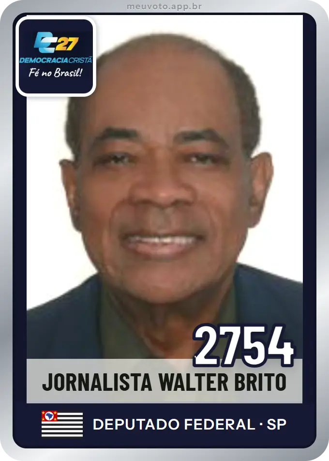 Carta de Jornalista Walter Brito, número 2754, DC