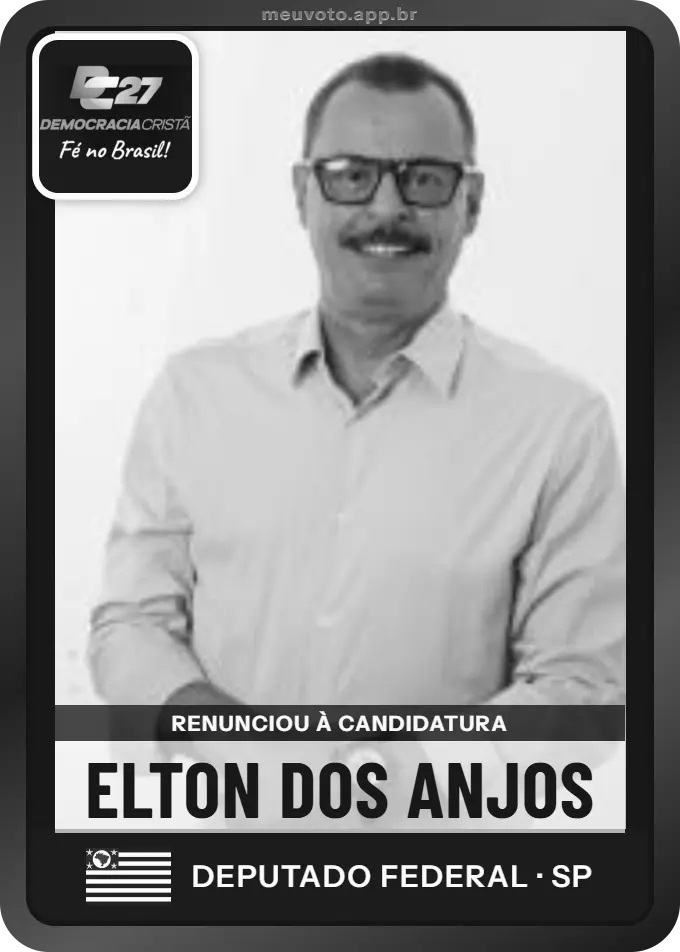 Carta de Elton dos Anjos, DC. Renunciou à candidatura e não vai à urna.