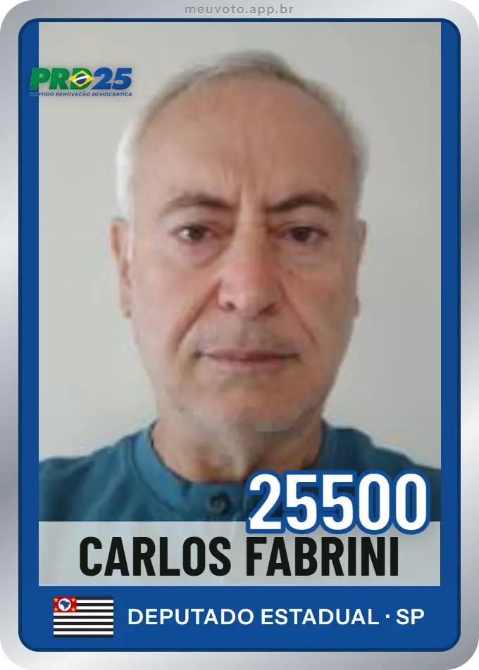 Carta de Carlos Fabrini, número 25500, PRD