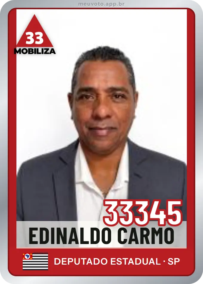Carta de Edinaldo Carmo, número 33345, Mobiliza