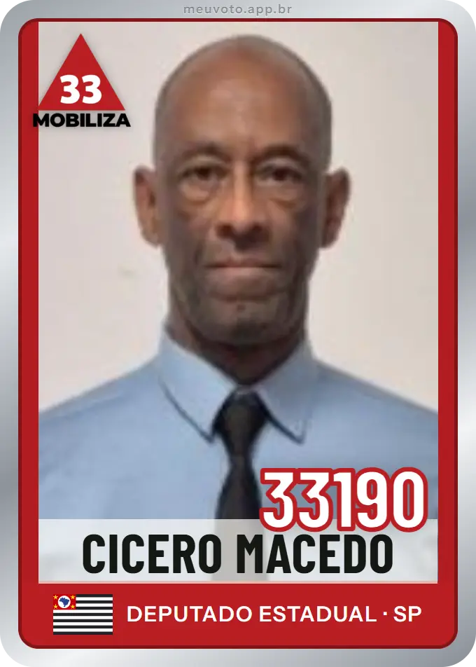 Carta de Cicero Macedo, número 33190, Mobiliza