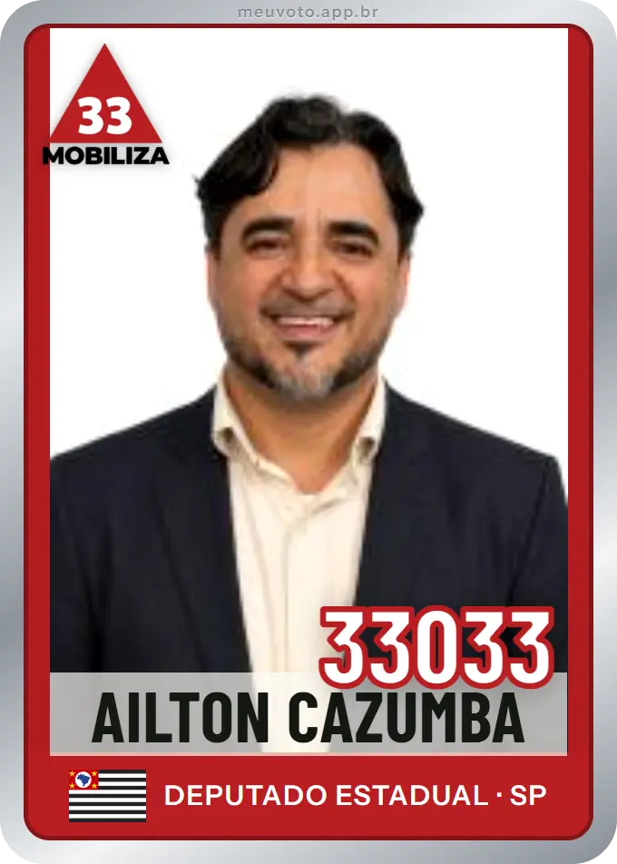 Carta de Ailton Cazumba, número 33033, Mobiliza
