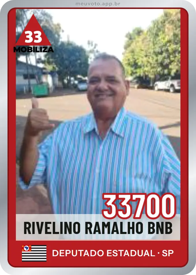 Carta de Rivelino Ramalho Bnb, número 33700, Mobiliza