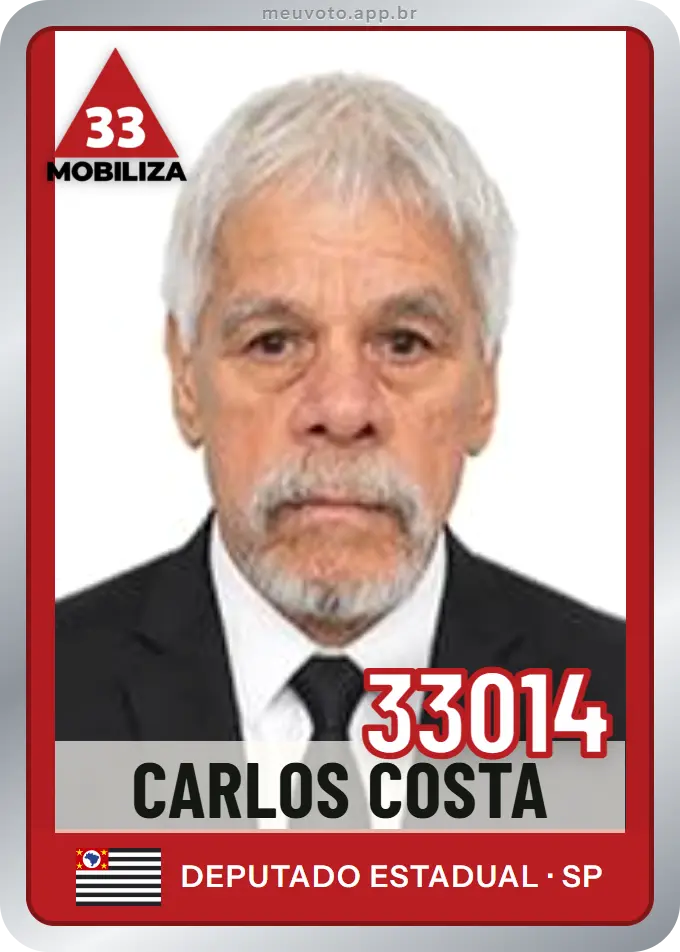 Carta de Carlos Costa, número 33014, Mobiliza