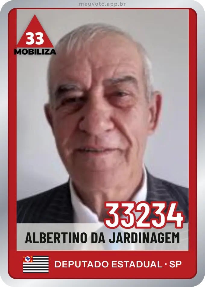 Carta de Albertino da Jardinagem, número 33234, Mobiliza
