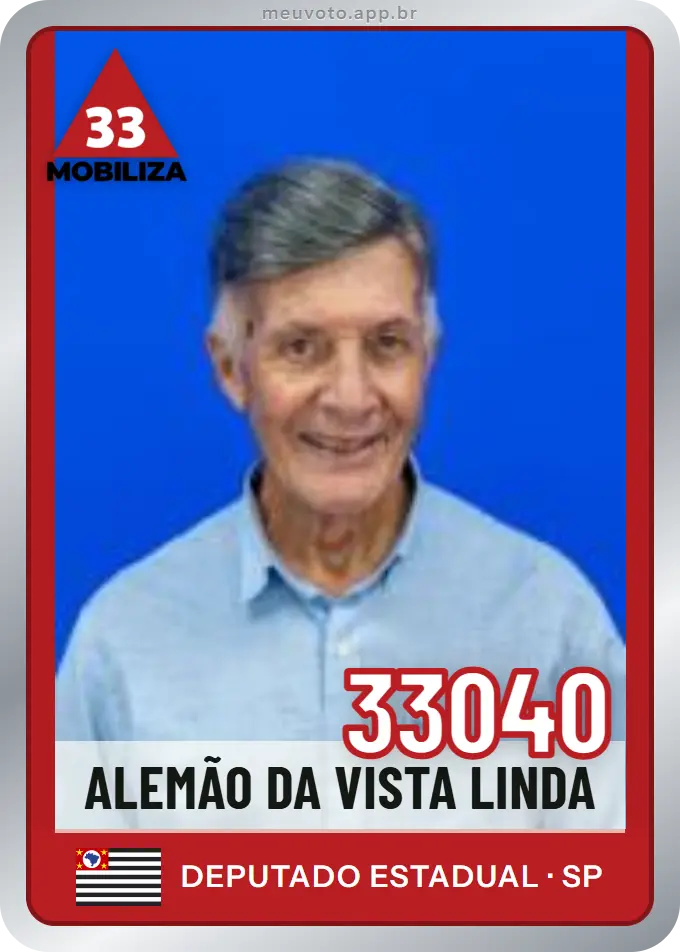 Carta de Alemão da Vista Linda, número 33040, Mobiliza