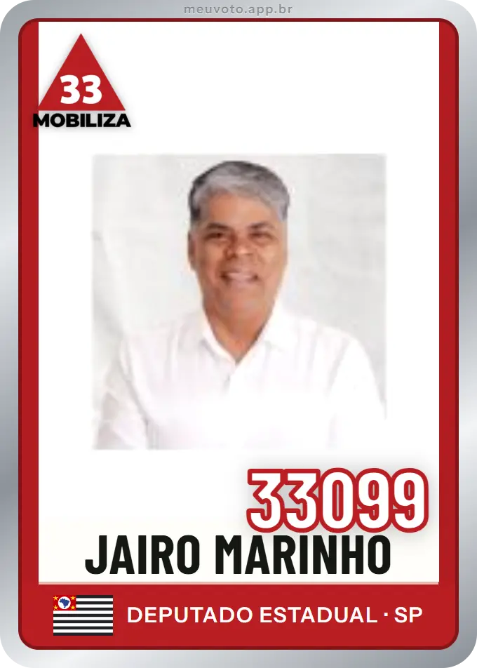 Carta de Jairo Marinho, número 33099, Mobiliza
