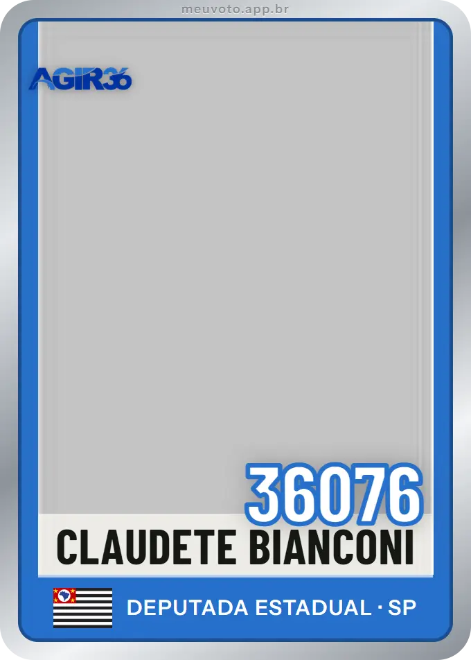 Carta de Claudete Bianconi, número 36076, Agir