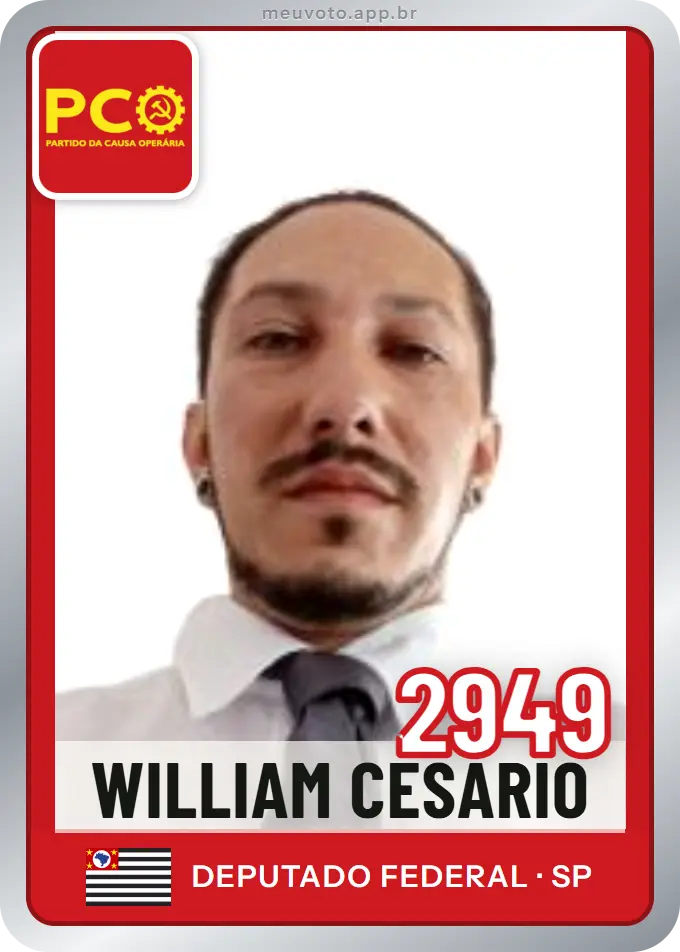 Carta de William Cesario, número 2949, PCO