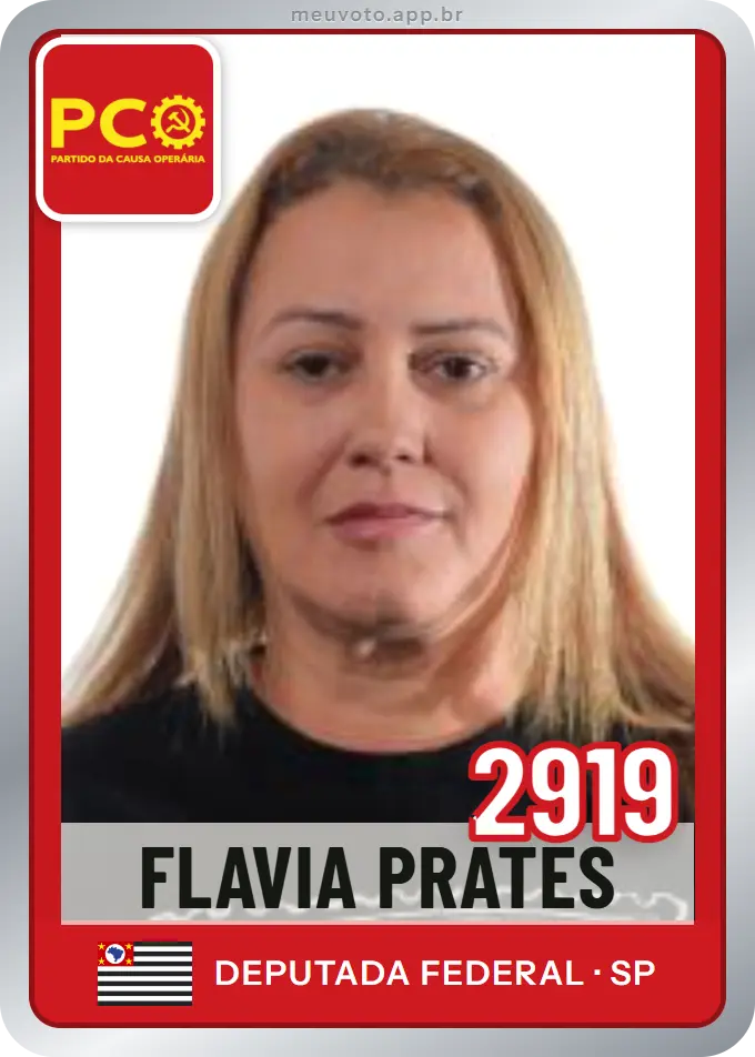 Carta de Flavia Prates, número 2919, PCO