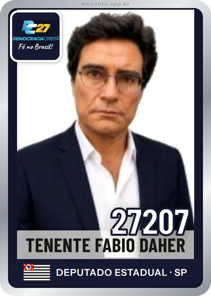 Carta de Tenente Fabio Daher, número 27207, DC