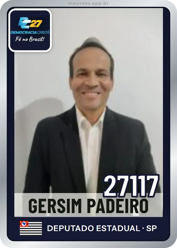Carta de Gersim Padeiro, número 27117, DC
