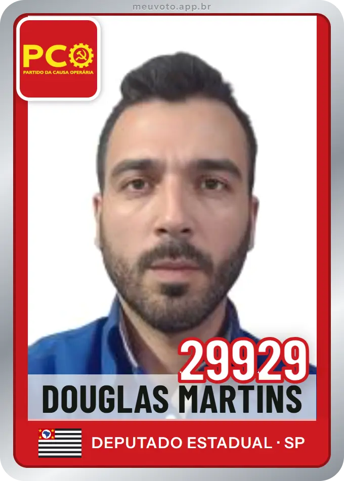 Carta de Douglas Martins, número 29929, PCO