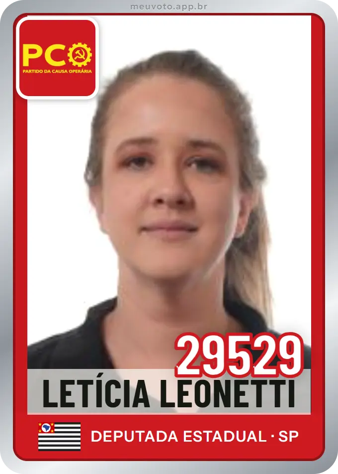 Carta de Letícia Leonetti, número 29529, PCO