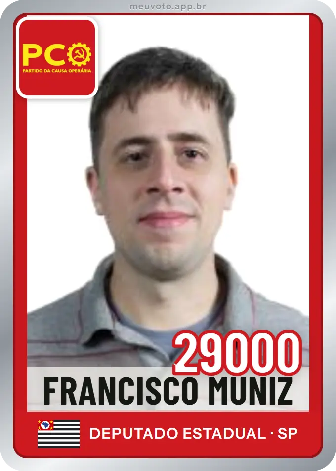 Carta de Francisco Muniz, número 29000, PCO