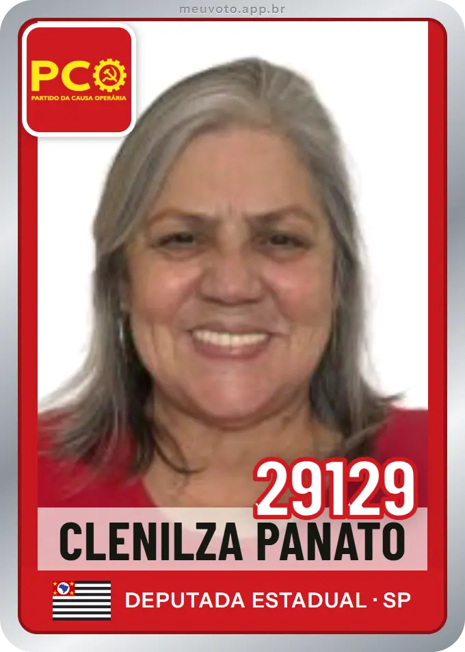 Carta de Clenilza Panato, número 29129, PCO