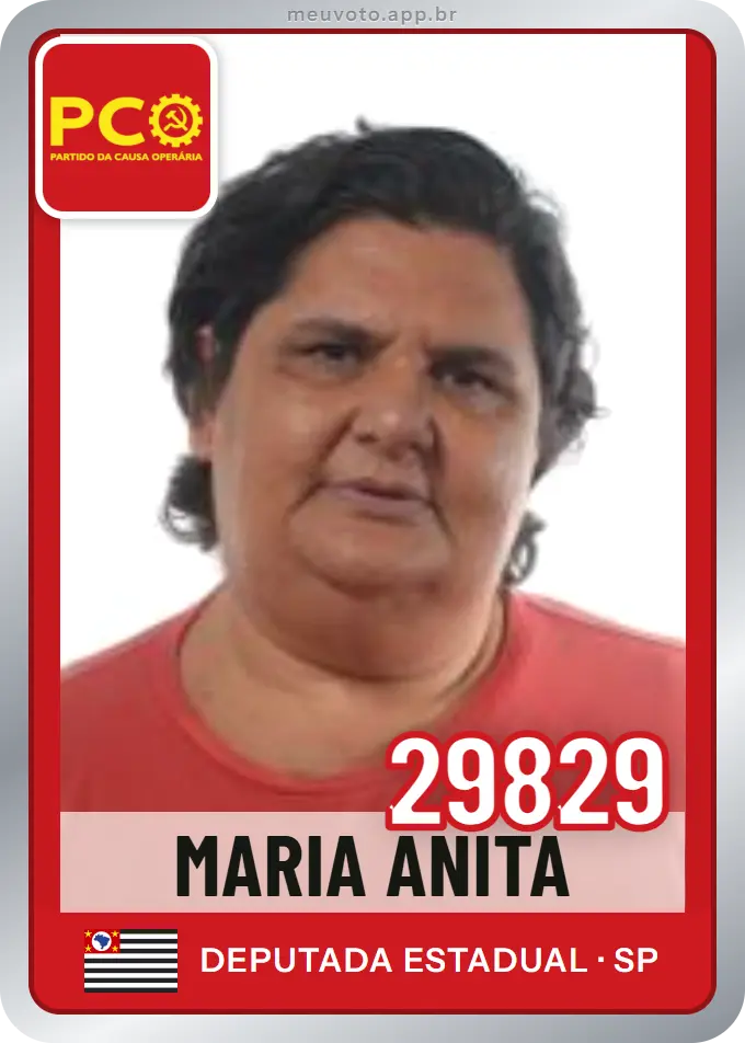 Carta de Maria Anita, número 29829, PCO