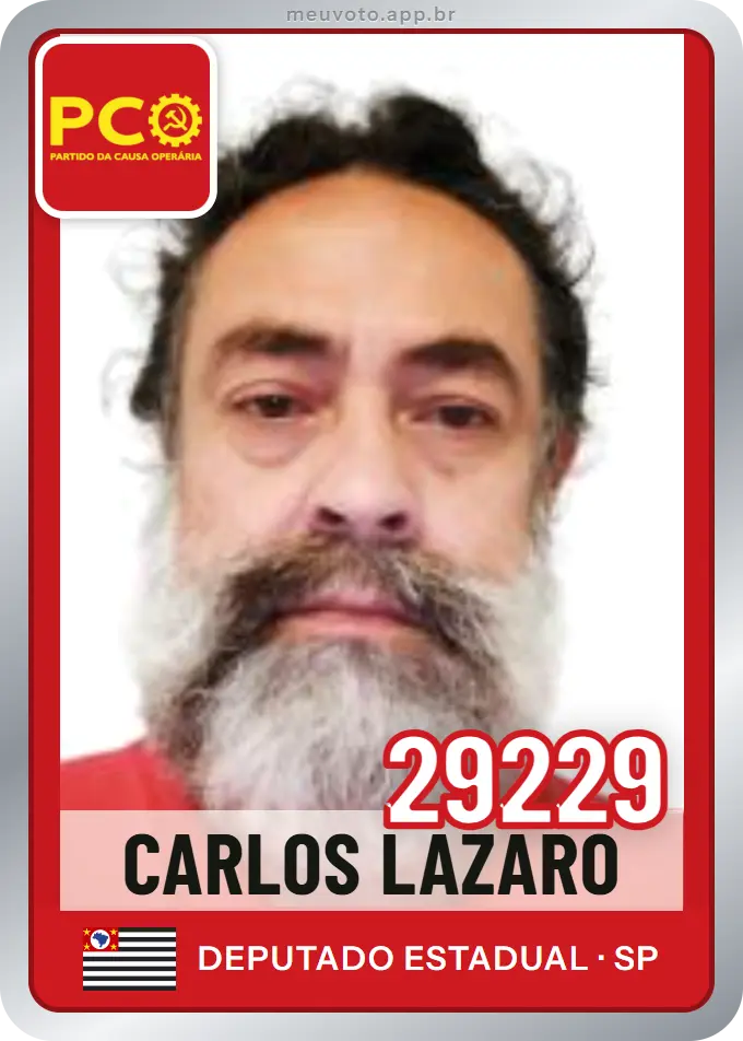 Carta de Carlos Lazaro, número 29229, PCO