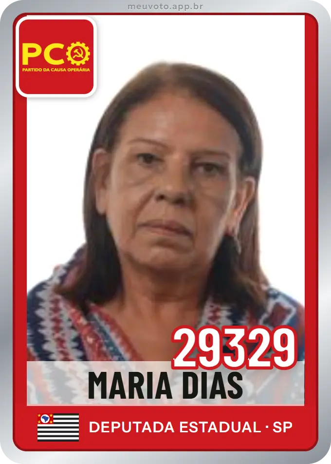 Carta de Maria Dias, número 29329, PCO