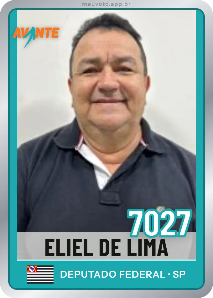 Carta de Eliel de Lima, número 7027, Avante
