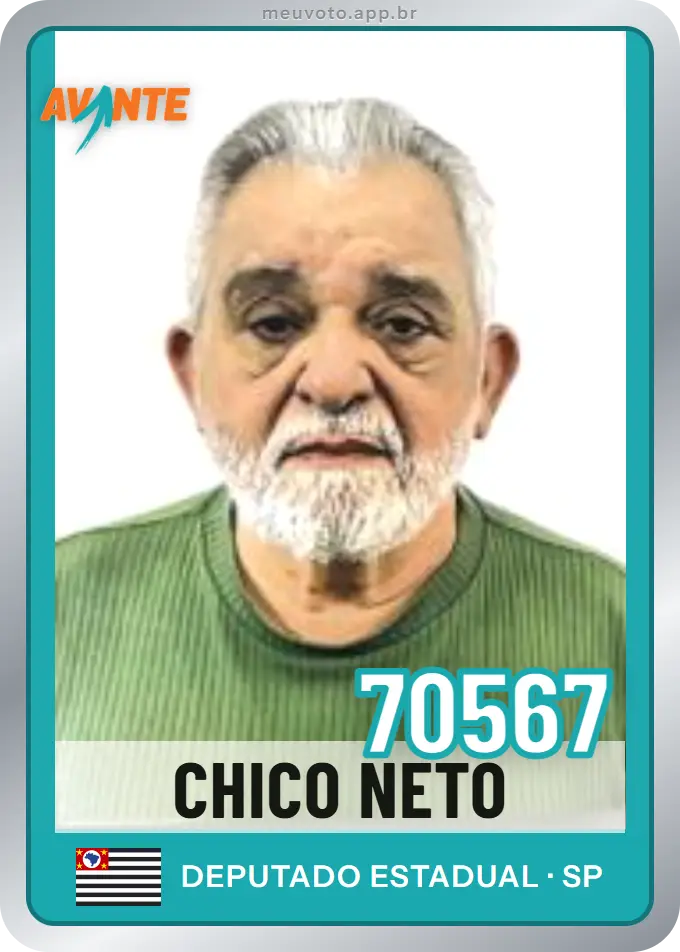 Carta de Chico Neto, número 70567, Avante