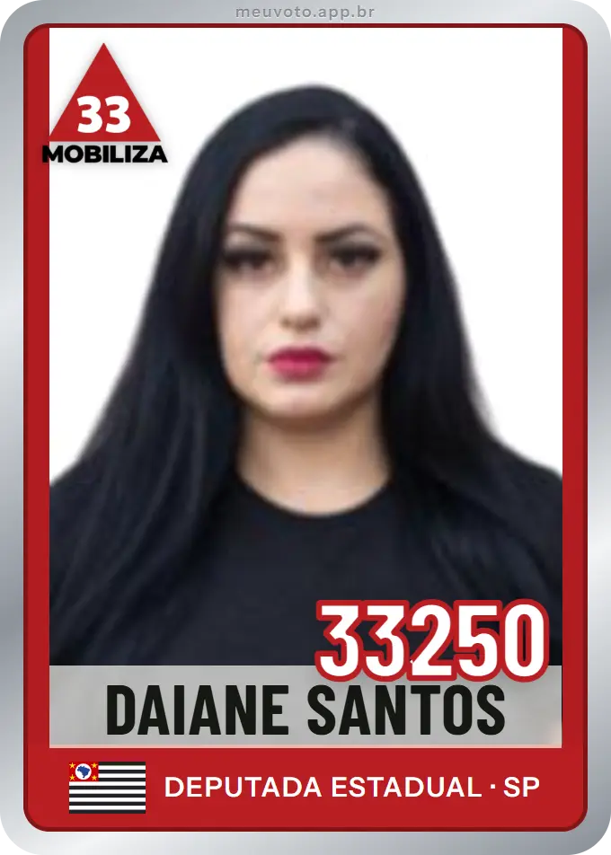 Carta de Daiane Santos, número 33250, Mobiliza