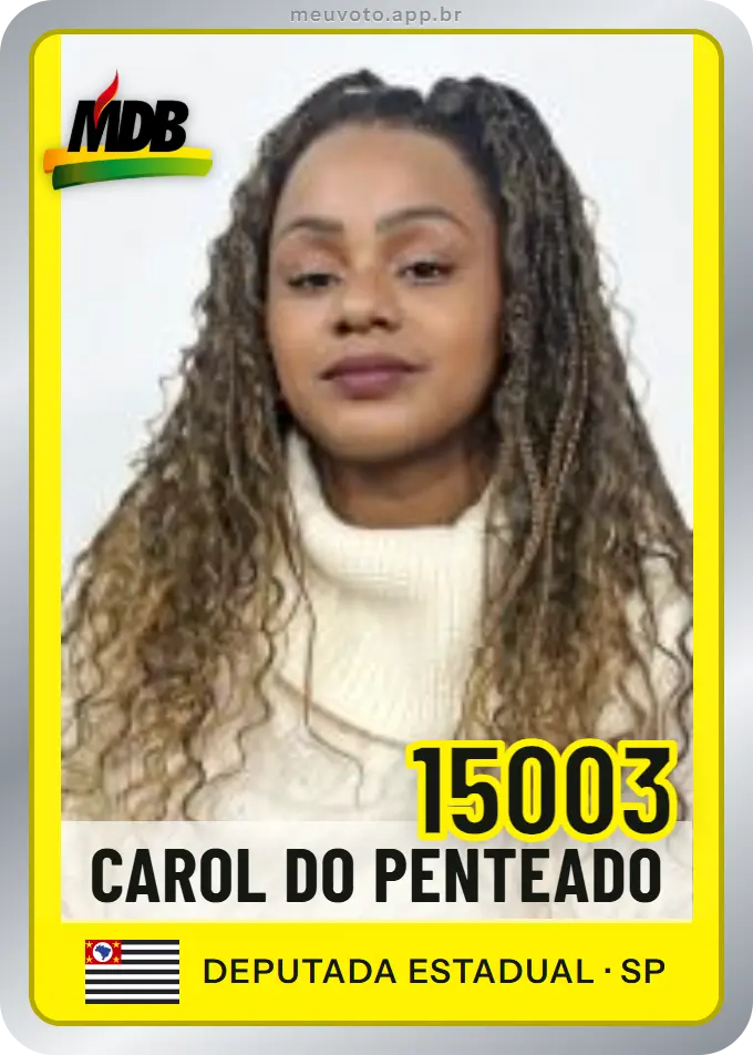 Carta de Carol do Penteado, número 15003, MDB
