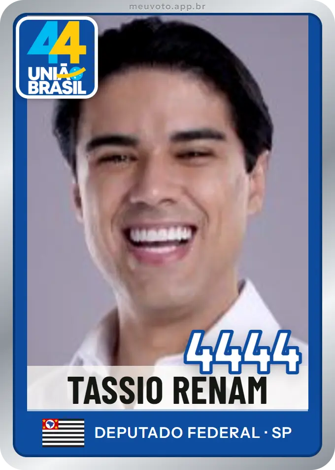 Carta de Tassio Renam, número 4444, União