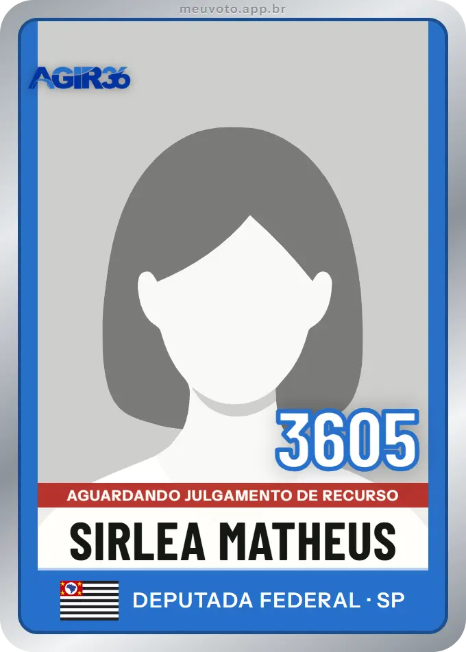Carta de Sirlea Matheus, número 3605, Agir