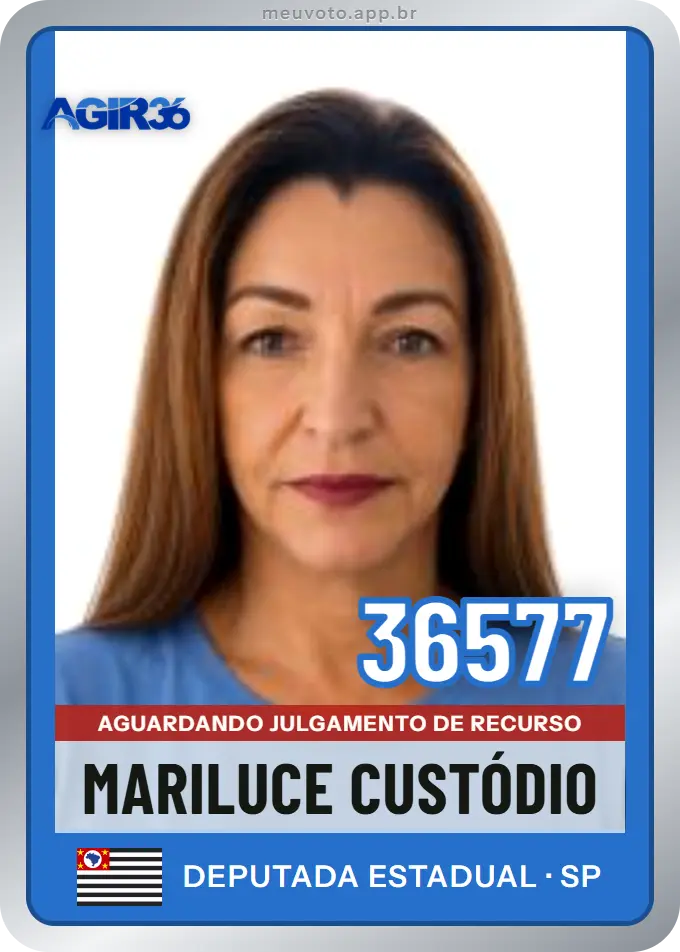 Carta de Mariluce Custódio, número 36577, Agir