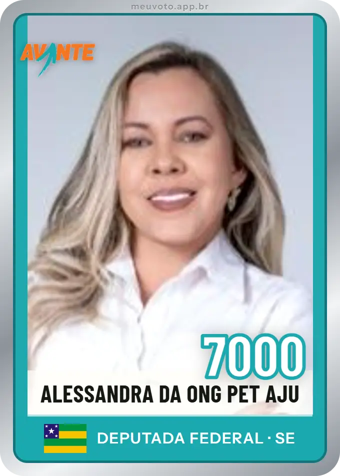 Carta de Alessandra da Ong Pet Aju, número 7000, Avante