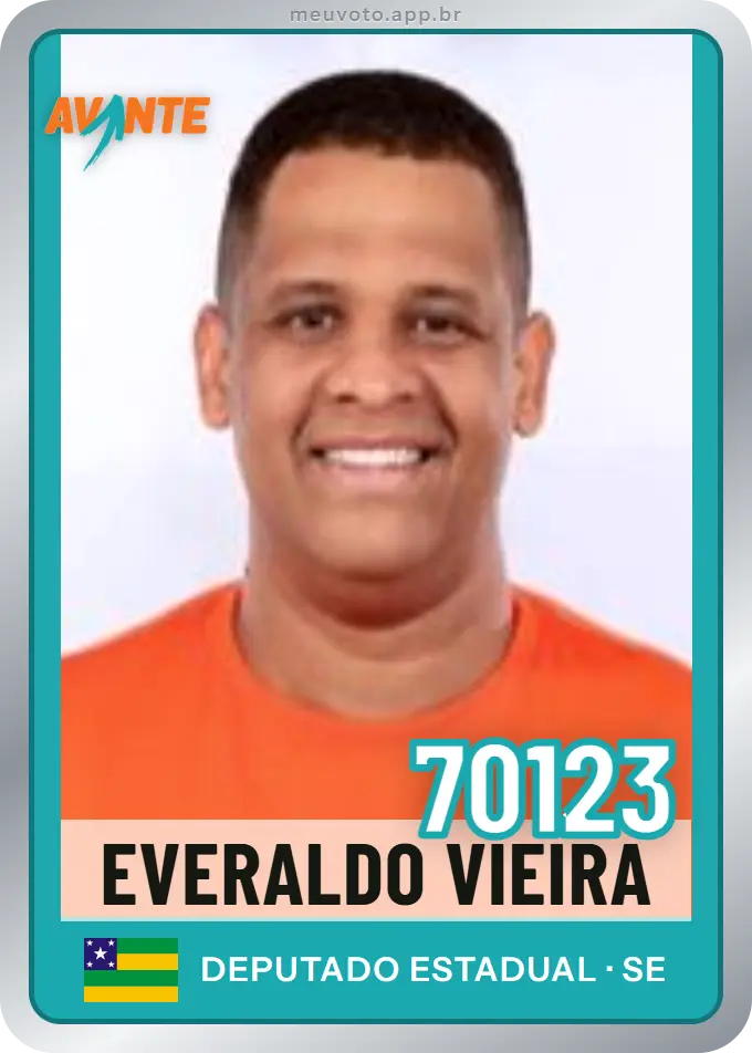 Carta de Everaldo Vieira, número 70123, Avante