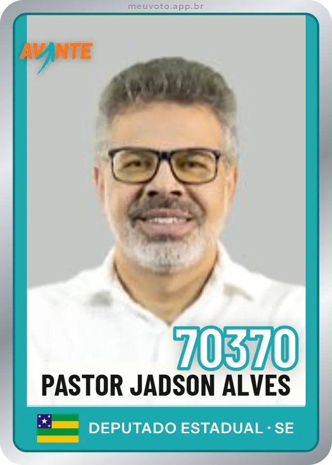 Carta de Pastor Jadson Alves, número 70370, Avante