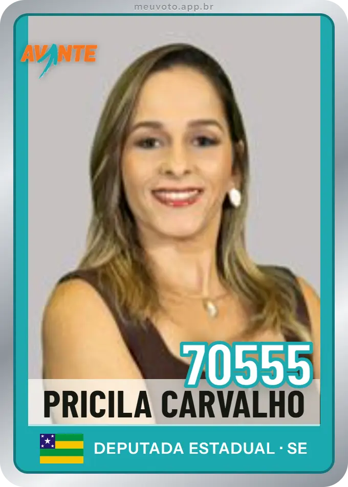 Carta de Pricila Carvalho, número 70555, Avante