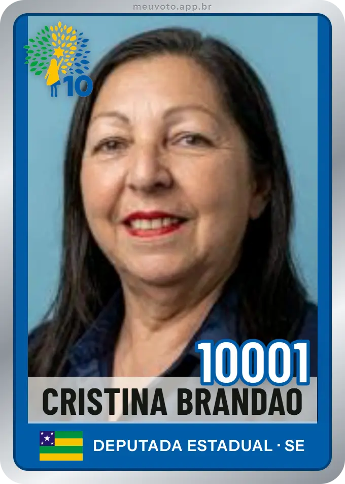 Carta de Cristina Brandão, número 10001, Republicanos