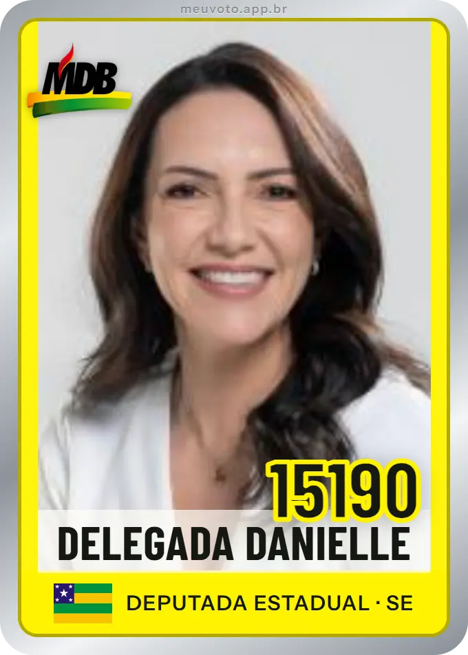 Carta de Delegada Danielle, número 15190, MDB