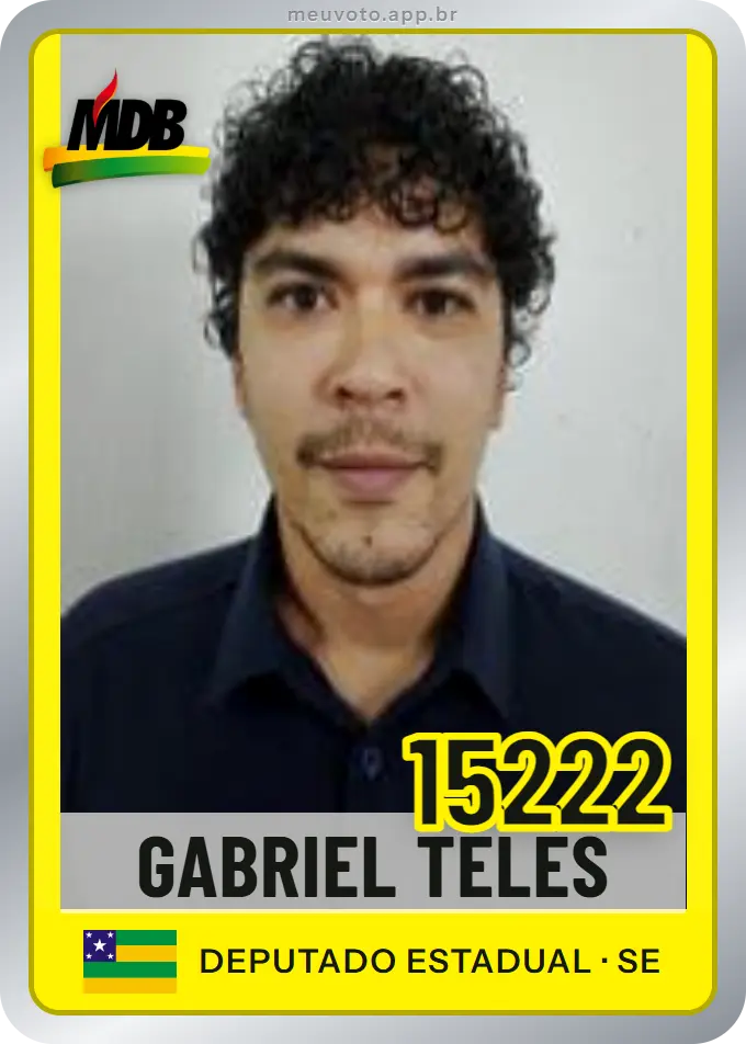 Carta de Gabriel Teles, número 15222, MDB