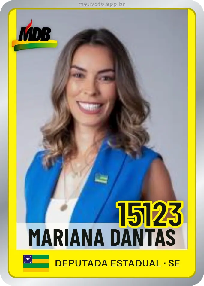 Carta de Mariana Dantas, número 15123, MDB