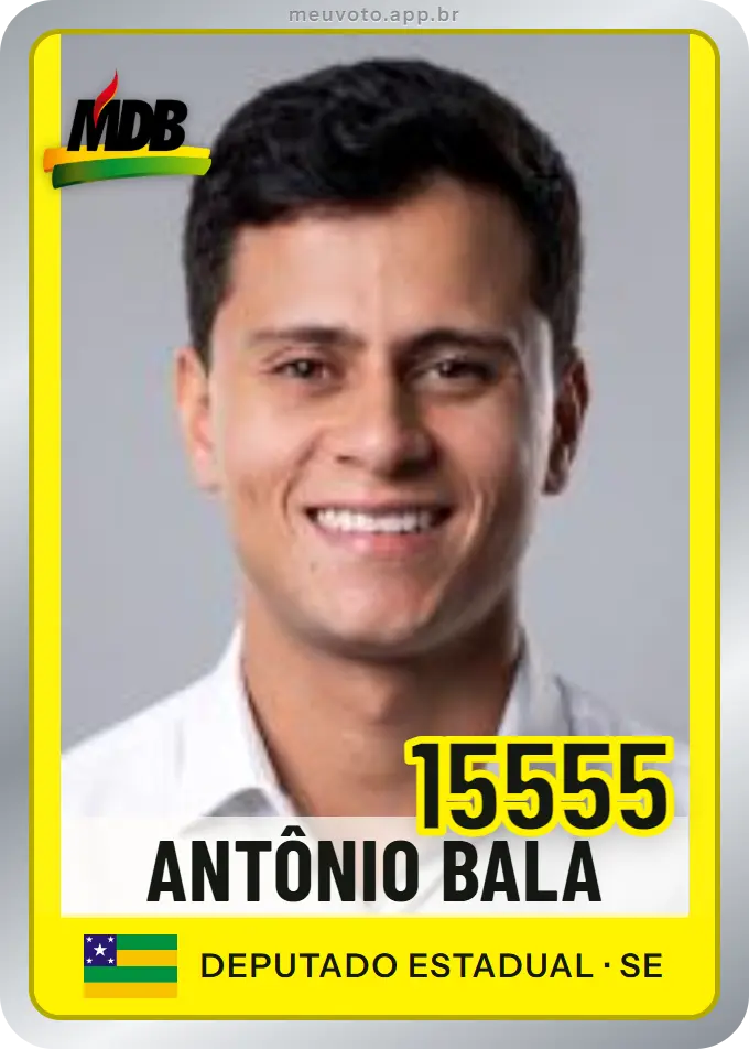 Carta de Antônio Bala, número 15555, MDB