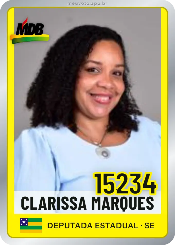 Carta de Clarissa Marques, número 15234, MDB
