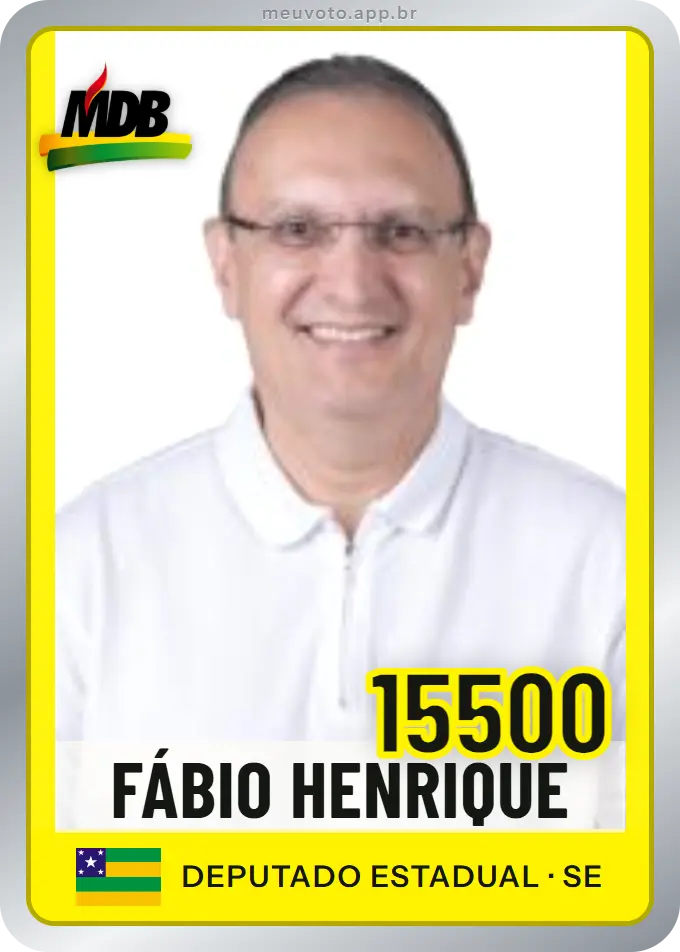 Carta de Fábio Henrique, número 15500, MDB