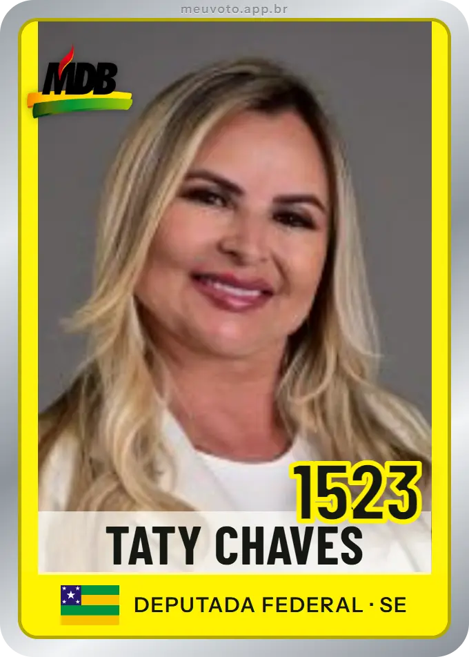 Carta de Taty Chaves, número 1523, MDB