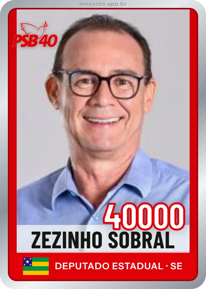 Carta de Zezinho Sobral, número 40000, PSB