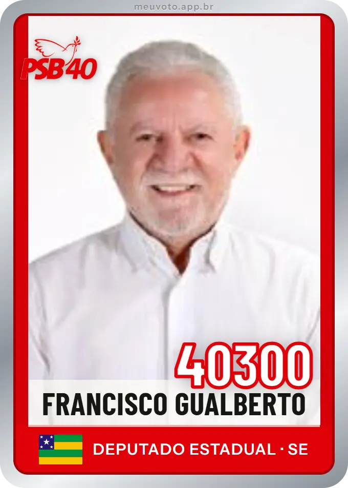 Carta de Francisco Gualberto, número 40300, PSB