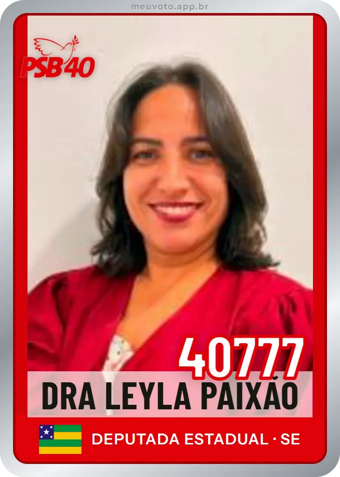 Carta de Dra Leyla Paixão, número 40777, PSB