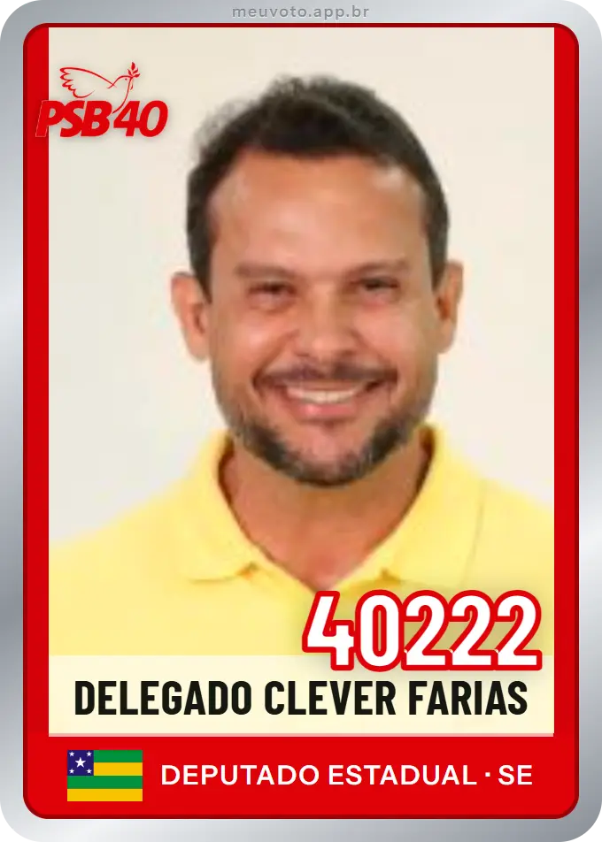 Carta de Delegado Clever Farias, número 40222, PSB