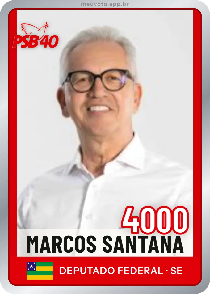 Carta de Marcos Santana, número 4000, PSB
