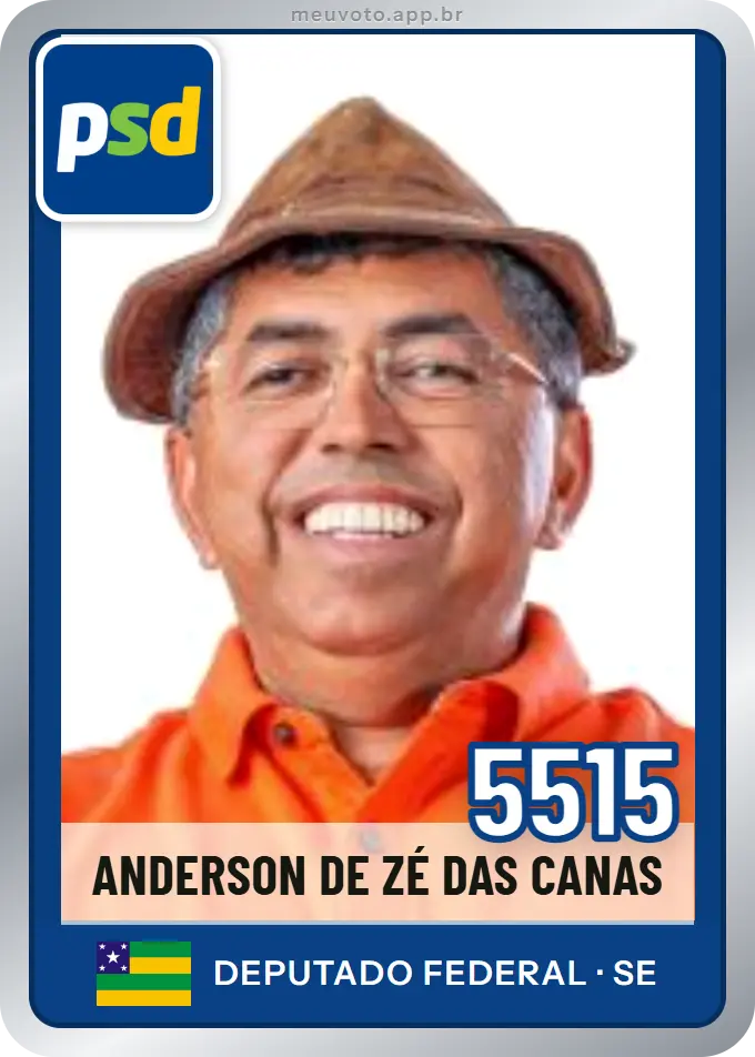 Carta de Anderson de Zé das Canas, número 5515, PSD